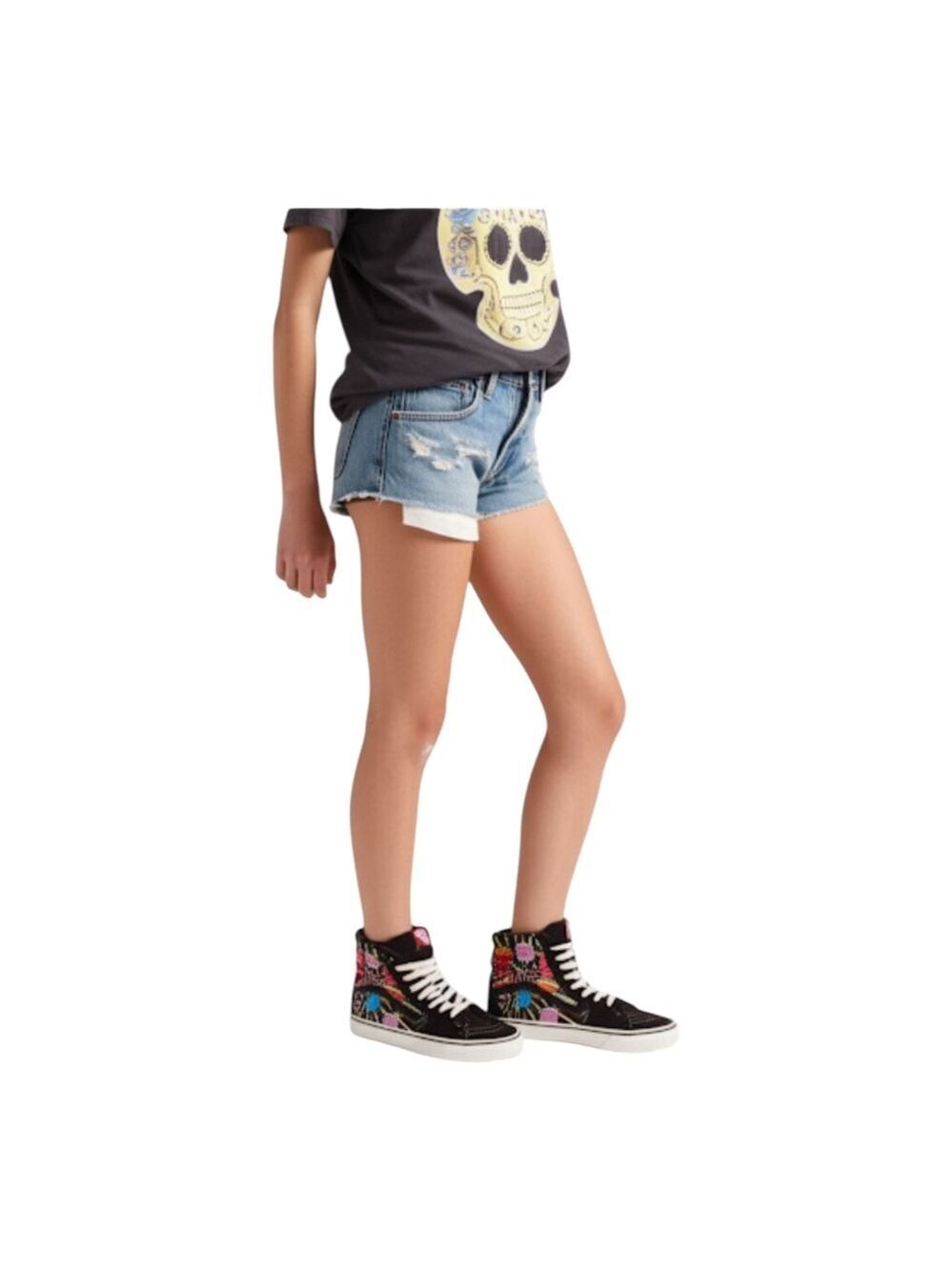 Vans Women's Sk8-Hi Dia De Los Muertos Day of the Dead Glow in the Dark Size 5